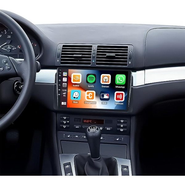 SIXWIN 2+64G Android 13 Carplay Android auto radio ar DSP BMW 3. sērijas E46 1999-2005, 9 collu skārienjūtīgais ekrāns, 1280 x 720, ar GPS WiFi BT BT USB FM RDS Radio Mirror Link + 32 joslu ekvalaizers