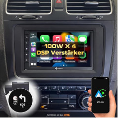 DYNAVIN Android universālais Double DIN auto radio ar satelītnavigāciju, 7 collu radio ar bezvadu Carplay un Android Car, Head-up displejs, ietver DAB+: D9-7005 Premium Flex