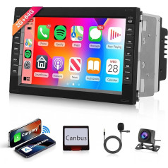 2G + 64G bezvadu Carplay Android 13 auto radio VW T5 Golf 4 Bora Polo Passat B5 Jetta Asiento Peugeot 307 Ford Galaxy 7 collu auto radio ar Android auto navigāciju GPS WiFi Bluetooth FM/RDS