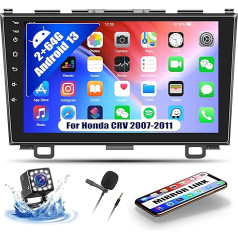 OiLiehu 2G + 64G Android 13 2DIN auto radio Honda CRV 2007-2011 Auto radio ar ekrānu 9 collu auto radio ar Mirror Link/Equalizer/Bluetooth/Steering Wheel Control/FM RDS/WiFi/GPS/Rear View Camera