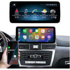 Ninetom Android 13 Auto radio ar 12,3 collu skārienekrānu, bezvadu Carplay un Android Car 2012-2015 Mercedes Benz ML GL W166 X166 ar NTG4.5/4.7 sistēmu, atbalsts Mirrorlink, kamera, 8G+256G