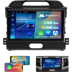 Dvrmedia Auto Radio 4GB + 64GB Android 13 priekš KIA Sportage 3 2010-2016 9