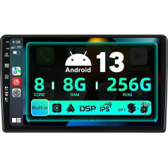 SXAUTO ¦8G + 256G Octa-Core ¦ Android 13 Auto Radio Benz W209-W203 W168 ML W163 W463 Viano W639 - Carplay/Android Car - Camera + Mic - DAB stūres vadības stūres vadības Fast Boot 360-CAM WiFi - 2 DIN IPS