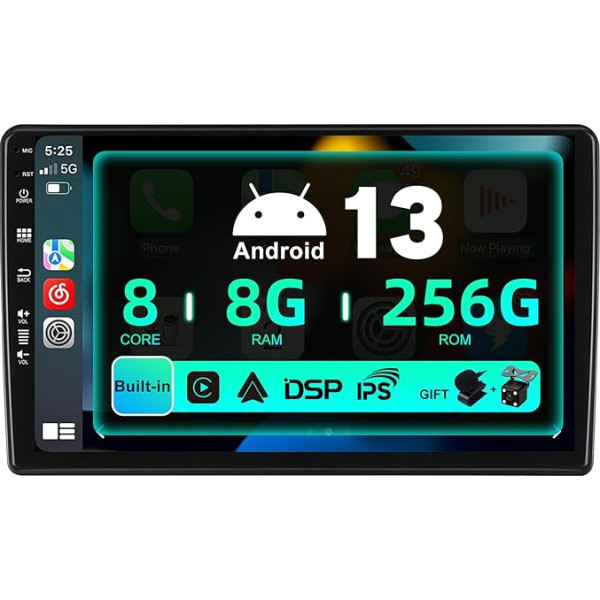 SXAUTO ¦8G + 256G Octa-Core ¦ Android 13 Auto Radio Benz W209-W203 W168 ML W163 W463 Viano W639 - Carplay/Android Car - Camera + Mic - DAB stūres vadības stūres vadības Fast Boot 360-CAM WiFi - 2 DIN IPS