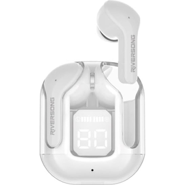 RIVERSONG AirFly M2 Bluetooth austiņas, bezvadu 5.3 Bluetooth, In-Ear austiņas ar TWS un ANC, mikrofonu, skārienvadību, In-Ear austiņas, spēļu austiņas