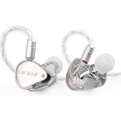 KEEPHIFI KBEAR Streamer In-Ear Monitor austiņas, 10 mm PEK membrānas vadu austiņas IEM, N52 spēcīgs magnēts, 5 Hz - 35 kHz austiņas ar Japānas lielu melnu skaņas spole mūziķiem, spēlēm