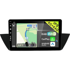 YUNTX [DAB-4G+64G] Android 12 auto radio BMW X1 E84 (2009-2015)-[Integrēts DAB+/CarPlay/Android Auto/DSP/GPS]-10.1 collu IPS 2.5D skārienekrāns Mic + kamera USB/MirrorLink/Bluetooth 5.0/Steering