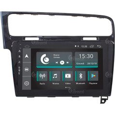 Personalizēts auto radio Volkswagen Golf 7 antracīta pelēks Android GPS GPS Bluetooth WiFi USB DAB+ skārienjūtīgais ekrāns 10 collu 4Core Carplay Android auto