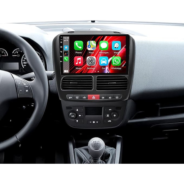 SIXWIN 2+64G Android 13 auto radio Fiat Doblo 2010-2015/Opel Combo 2011-2018 ar Carplay/Android Auto/Mirrorlink, 9 collu kapacitīvais skārienjūtīgais skārienekrāns, atbalsta WiFi/GPS/FM/Bluetooth/SWC