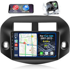 NHOPEEW Auto radio Toyota RAV4 2007-2011 ar bezvadu Carplay un Android Car - 10 collu Android 13 auto radio ar WiFi GPS stūres vadības ierīci EQ Split Screen + atpakaļgaitas kamera un mikrofons