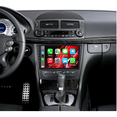 [2+64G] SIXWIN Android 13 auto radio Mercedes Benz E-W211 E320 E500 E500 E350 CLS-W219 ar Carplay/Android Auto/Mirrorlink, 9 collu kapacitīvais skārienjūtīgais skārienjūtīgais ekrāns atbalsta WiFi/GPS/FM/Bluetooth + AHD kamera