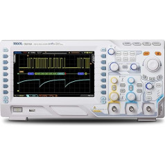 RIGOL DS2102A Skaitmeninis osciloskopas, 100 MHz dažnių juostos plotis, 2 analoginiai kanalai, 56 mln. punktų atminties gylis, 2G Sa/s mėginių dažnis, I2C, SPI, RS232, standartinis CAN dekoderis