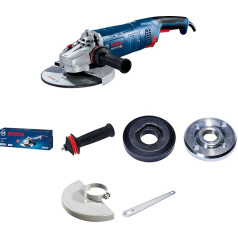 Bosch Professional Winkelschleifer GWS 24-230 JZ (2.400 Watt, inkl. Zweilochschlüssel, Aufnahmeflansch, Spannmutter, Abdeckschutz, Zusatzhandgriff)