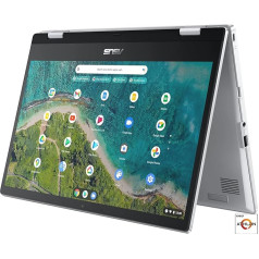 Asus Chromebook Flip CM14 2-в-1 Convertible | 14,0-дюймовый сенсорный дисплей Full HD | AMD Athlon3015Ce | 4 ГБ RAM | 64 ГБ SSD | AMD Radeon | Chrome OS | QWERTZ Keyboard | Silver |