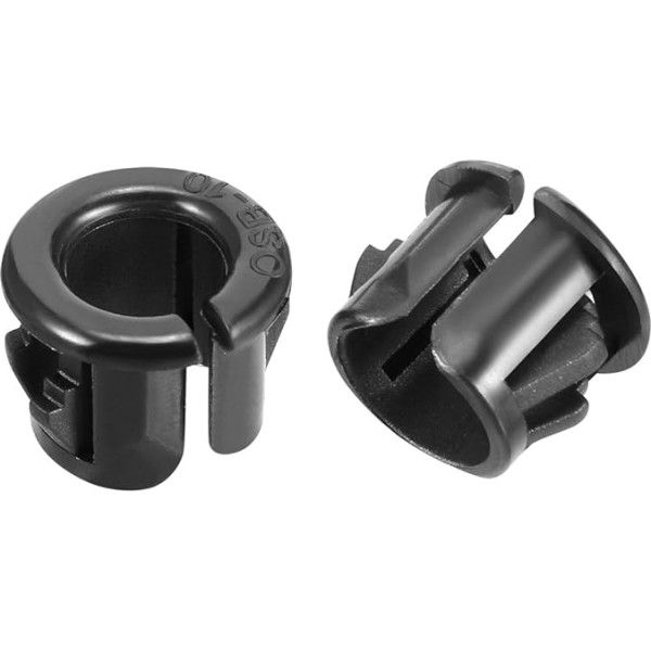 sourcingmap 10mm diametra kabeļa uzmava melna 30 gab.