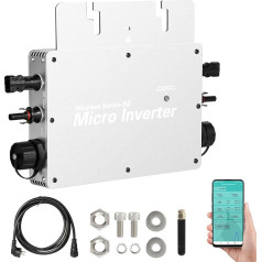 DEWIN invertors 600 W mikro invertors Balkona elektrostacija WiFi mikro invertors IP65 ūdensizturīgs PV invertors WiFi mikro saules invertors