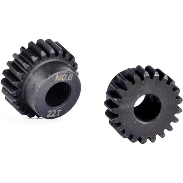 InDmar motora zobrats, zobrats, 2 gab., M0.6 17T-28T, metāla zobrats, motora zobratu komplekts, 5 mm diametrs, motora detaļas, transmisijas tērauda zobrats, modeļu aksesuāri kravas automašīnām (krāsa: 0.6m 19t)