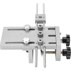 Akozon 3-in-1Dowel Jig Dowel Device Dowel Hole Drill Kokapstrādes pašcentrējošo dībeļa caurumu urbšanas ceļvežu komplekts ar 6/8/10 urbšanas buksēm Spirālveida urbis 15 mm dībeļa ierīce