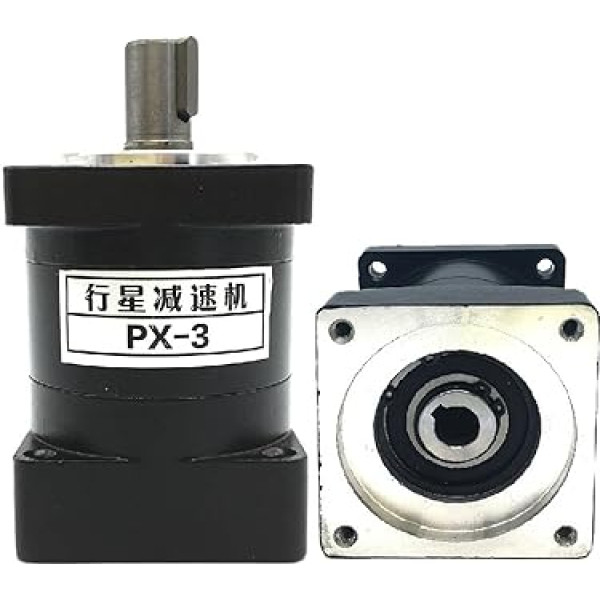 Schrittmotor Servomotor Planetengetriebe Getriebe 80 mm Flansch Eingang und Ausgang 19 mm Verhältnis 3:1,5:1,10,56:1~216 Drehzahlminderer for Servomotor CNC(Ratio 30,19 Input 19 Output)