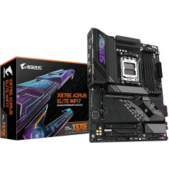 GIGABYTE X870E A Elite WIFI7 Motherboard - Supports AMD Ryzen 9000 CPUs, 16+2+2 Phase Digital VRM, up to 8000MHz DDR5 (OC), 3xPCIe 5.0, Wi-Fi 7, 2.5GbE LAN, USB 4