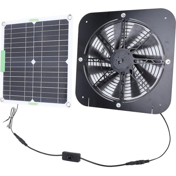 Annadue Solar Extractor Fan 13,5 collu 100W Solar Fan Saules enerģijas ventilators Saules enerģijas ventilators suņu vistu mājai siltumnīcai