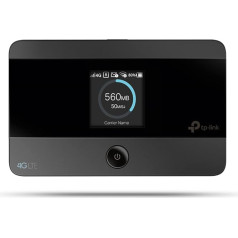 TP-Link M7350 mobilais bezvadu maršrutētājs (4G/LTE līdz 150Mbit/s lejupielādes/50Mbit/s augšupielādes, hotspots, Cat4, 2000mAh akumulators, LCD displejs, saderīgs ar visām Eiropas SIM kartēm), melns