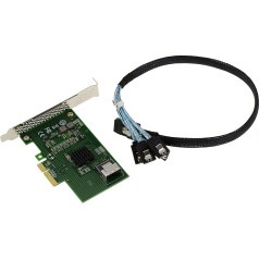 KALEA-INFORMATIQUE PCI Express PCIe 2.0 4X 4-port kontroliera karte SATA 3 6G cietajiem diskiem ar MARVELL 88SE9230 mikroshēmu - RAID 0 1 10 JBOD augsta un zema profila karte