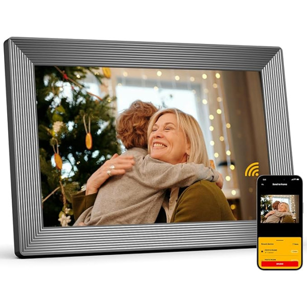 KODAK 10 collu digitālais fotorāmītis, WiFi iespējots digitālais fotorāmītis ar Skylight kalendāru, skārienjutīgo ekrānu, 32 GB atmiņu, 800 x 1280 izšķirtspēju, mūzikas un video atskaņošanu