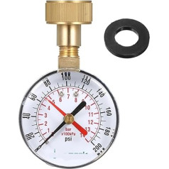 2-1/2 ''Manometrs Wasserdruckprüfgerät 3/4 '' Innenschlauchgewinde 0-200 PSI mit rotem Zeiger 1 Stücke