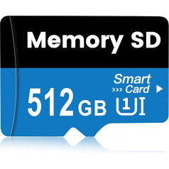 Locpof SD karte 512 GB atmiņas karte SD TF karte Ūdensizturīga SD karte Lielas ietilpības SD atmiņas kartes mobilajiem telefoniem kamerām, viedtālruņiem, datoriem