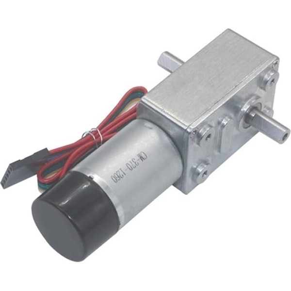 Getriebemotor, JGY-370 Doppelwellen-Getriebemotor, Turbinenschnecken-Niedriggeschwindigkeitsmotor mit Encoder, Getriebemotor mit Staubschutz (Farbe: 6 V, Größe: 10 U/min) (Farbe: 6 V, Größe: 10 U/min)