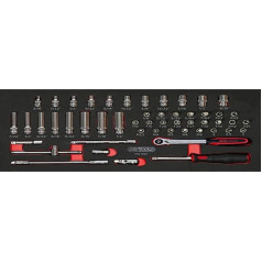 KS Tools 713.1021 Ultimate 1/4 collu ligzdu un piederumu komplekts no 51 gabala