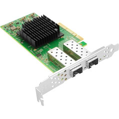 Euqvos for Mellanox ConnectX4 LX 25Gb Ethernet tinklo adapteris, lyginti su MCX4121A-ACAT, du SFP28 prievadai PCIe 3.0X8, RDMA, 25Gigabitinė tinklo plokštė Windows/Windows Server/Linux