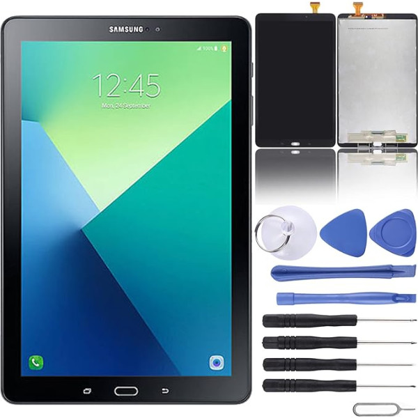 NB+ LCD skārienjūtīgā ekrāna nomaiņa priekš Samsung Galaxy Tab A 10.1 Inch 2016 T580 T585 LCD displeja bloks Digitizer priekšējā stikla paneļa melns ar rīkiem