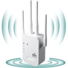 WLAN stiprintuvas WLAN kartotuvas su eterneto prievadu, 1200 Mbit/s WiFi stiprintuvas WiFi kartotuvas su kartotuvo/maršrutizatoriaus/AP režimu, 5 GHz ir 2,4 GHz, paprastas nustatymas, U7AC