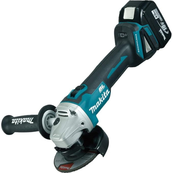 MAKITA DGA454RMJ - Mini-amoladora a bateria 18V 115 mm litio-ion 4,0 Ah 8500 apgr./min motors BL