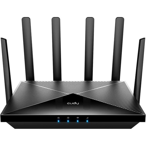 Cudy P5 5G AX3000 WiFi 6 Cpe maršrutētājs, Dual SIM Cellular, 4x4 Mimo, noņemamas antenas, Vpn, Zerotier, Cloudfare