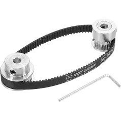 sagādes karte Timing Belt Pulley 20 & 30 zobu 5mm Bore Sinhronais ritenis ar siksnu un atslēgu 3D printerim CNC mašīnai 1 komplekts