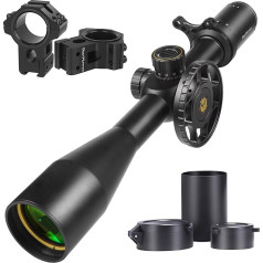 WestHunter Optik HD 6-24X50 FFP Rifle Rifle Scopes, 30 mm First Focal Plane Tactical Precision Rifle Scope (1/10 MIL) | Black, Dovetail Kit