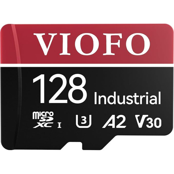 VIOFO 128 GB atmiņas karte SD karte, ātrgaitas ar adapteri, MLC V30 U3, saderīga ar 1080P 2K 4K WiFi Dashcam auto kameru