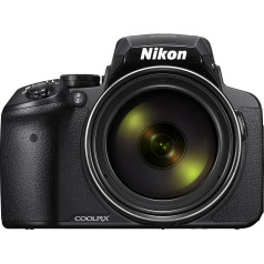 Digitālā kamera Nikon Coolpix P900 16 megapikseļu, Full HD video, Wi-Fi, GPS, NFC, NFC, stabilizēts attēls, melna (vācu versija) (atjaunota)