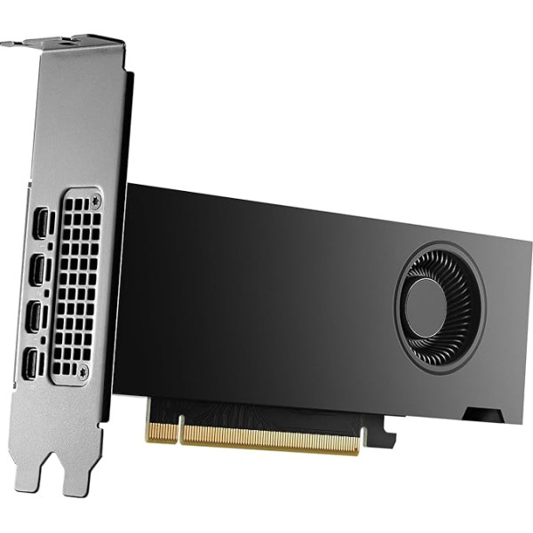 PNY NVIDIA RTX 2000 Ada Generation 16GB GDDR6 PCI Express 4.0 Dual Slot, zema profila 4X MiniDisplayPort, 8K atbalsts, īpaši kluss aktīvs ventilators