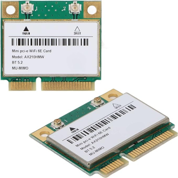 Annadue WiFi 6E bezvadu karte, AX210HMW PCIe bezvadu karte datoram, Bluetooth 5.2 2.4G/5G/6G trīsjoslu 5374Mbps tīkla adapteris Windows10/11, Linux, Chrome OS