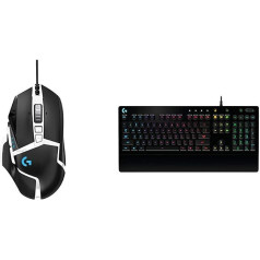 Logitech Light Speed bezvadu spēļu pele (Light Sync RGB pele, 16 000 DPI, 11 programmējamas pogas, klēpjdatora/PC pele