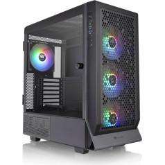 Ceres 500 TG ARGB Black E-ATX Mid Tower korpuss ar rūdītu stiklu