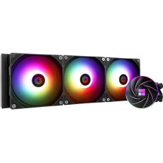 Thermalright Aqua Elite 360 ARGB CPU ūdens dzesētājs, ar 3 x 120 mm PWM ventilatoriem, 1550 RPM ātrums, AMD/AM4/AM5 & Intel LGA1150/1151/1200/2011/1700, datora CPU dzesētājs (AE360 ARGB)