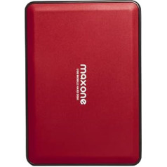 Maxone portatīvais ārējais cietais disks 250 GB USB 3.0 2,5 collu cietā diska krātuve galddatoram, klēpjdatoram, MacBook, Chromebook, sarkans