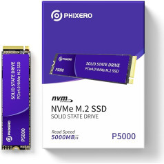 PHIXERO 5000MB/S NVMe PCIe 4.0x4 SSD 1TB - сверхбыстрое решение для хранения данных для профессионального видеомонтажа, 3D-моделирования и анализа данных