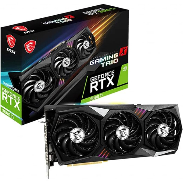 MSI GeForce RTX 3080 Ti GAMING X TRIO 12G spēļu grafiskā karte - NVIDIA RTX 3080 Ti, GPU 1770 MHz, 12 GB GDDR6X atmiņas