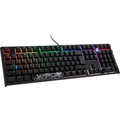 Ducky One 2 Backlit PBT Gaming Tastatur, MX-Speed-Silver, RGB LED - schwarz